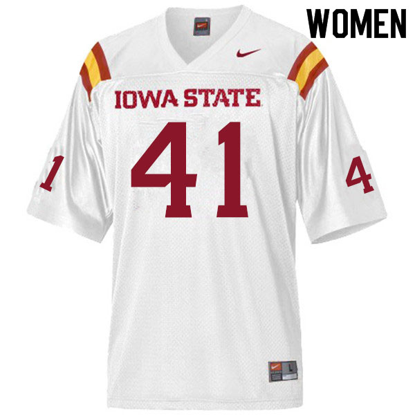 Iowa State Cyclones Women's #41 Mason Cassady Nike NCAA Authentic White College Stitched Football Jersey SB42G47OI